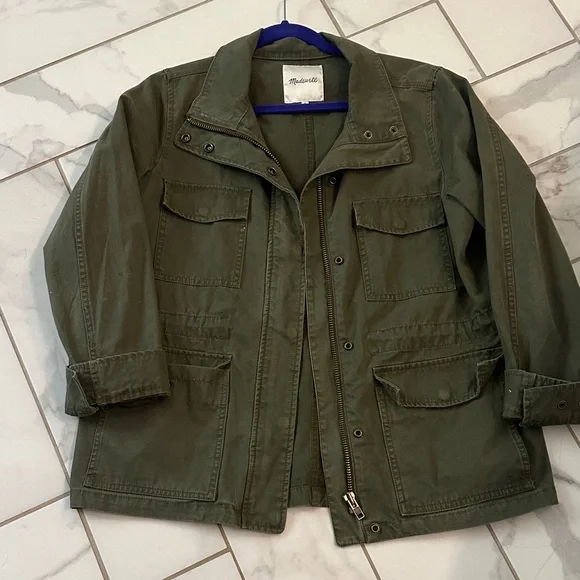 Madewell Khaki Green Jacket - Picture 1 of 6